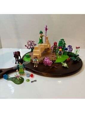 Playmobil Fairy Forest Playset Lot Figures, Animals, Tree, Plants & Accessories